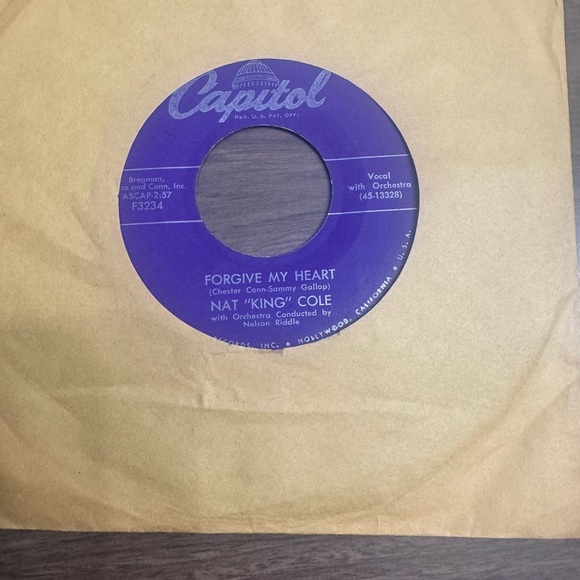 *3 for$15* Nat King Cole Capitol 45 RPM Record Vinyl - Picture 2 of 4